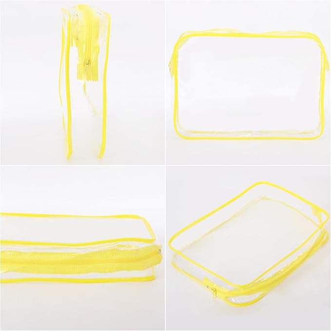 Tbestmax 10 Pack Clear Cosmetic Bags Makeup Bags Portable Waterproof TSA Approved Travel Toiletry Bags Organizer