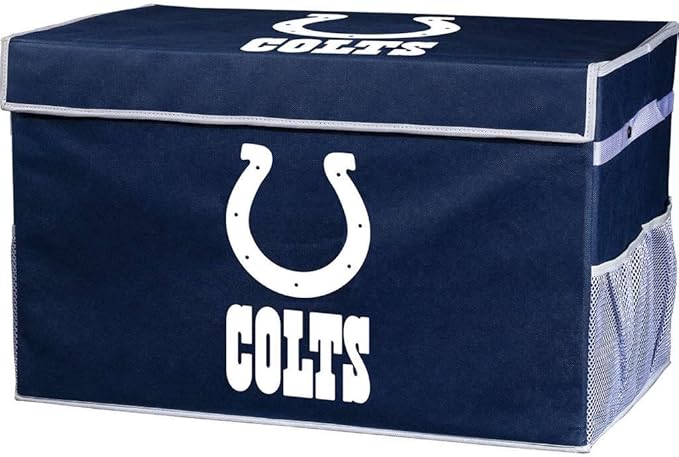 Franklin Sports NFL Storage Footlocker Bins - Large Folding Organizer Containers - NFL Team Office, Bedroom + Living Room Décor - Large + Small Bins