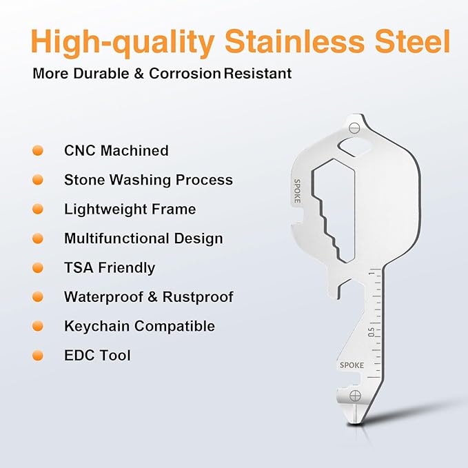 12 in 1 Keychain Multi-tool, Gifts for Men Boyfriend Dad, Father's Day Birthday Gifts, Mini EDC gadgets Tool Gear Bottle Opener for Camping Survival