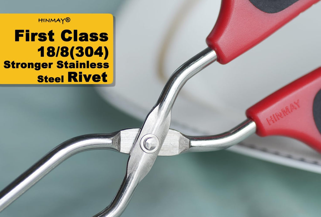 13-Inch Stainless Steel Scissor Tongs with Comfort-Grip Handle