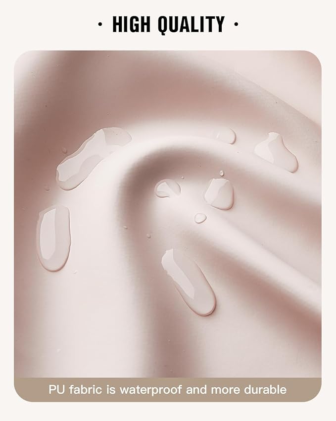 EACHY Travel Toiletry Bag with Hanging Hook, Portable Makeup Cosmetic Bags for Women, Water-Resistant Full-Size Travel Accessories (Pink)