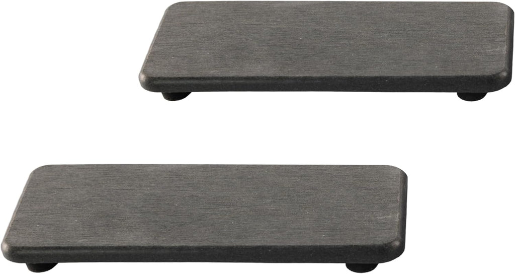 2 Pcs Water Absorbing Stone Trays, Kitchen/Bathroom Sink Soap Dish, Diatomite Tray Used for Hand Soap & Cosmetic Bottles in The Modern Home, 3.15" W x 6.3" L, Dark Gray