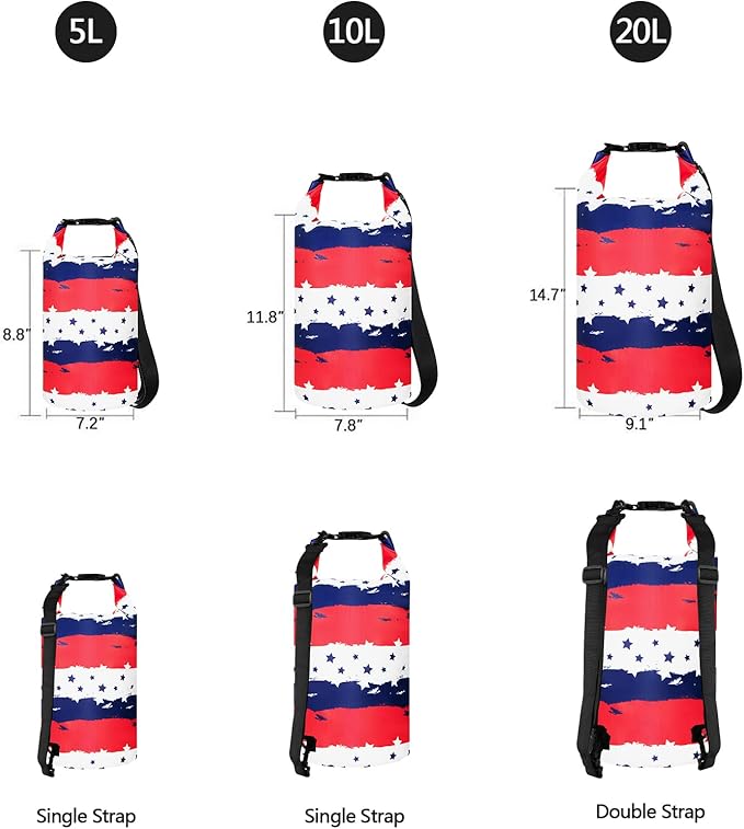 OMGear Waterproof Dry Bag Backpack Phone Pouch 40L/30L/20L/10L/5L Floating Dry Sack for Kayaking Boating Outdoors Activities