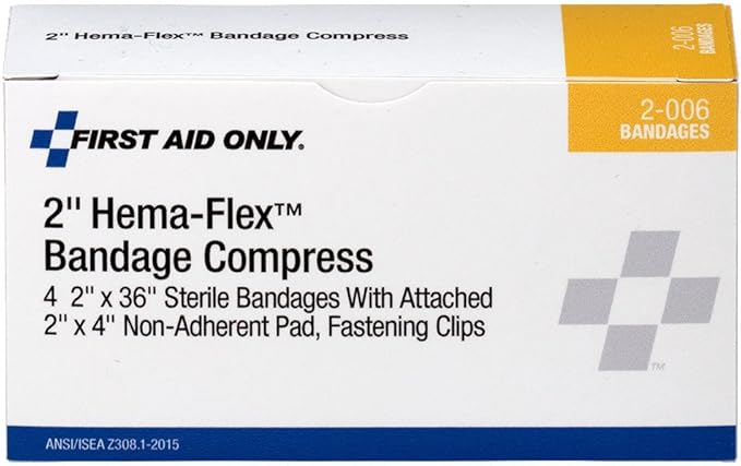 First Aid Only 2-006 Hema-Flex Bandage Compress, 36 Length x 2 Width