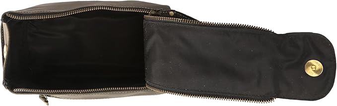 KomalC Premium Buffalo Leather Unisex Toiletry Bag Travel Dopp Kit