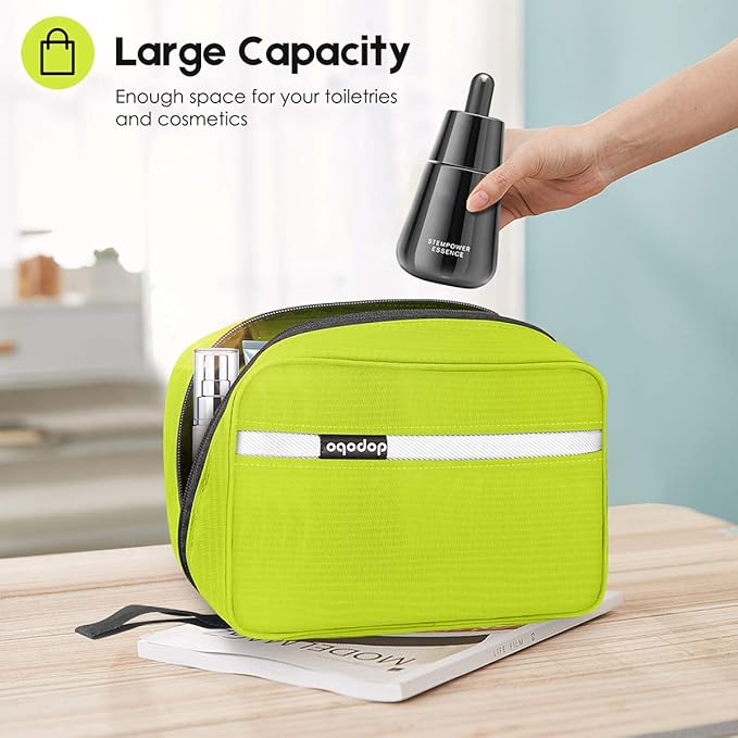 dopobo Travel Toiletry Bag for Women, Dopp Kit for Men, Waterproof Makeup Bag Shaving Bag with Hanging Hook, Portable Toiletry Organizer for Traveling and Camping