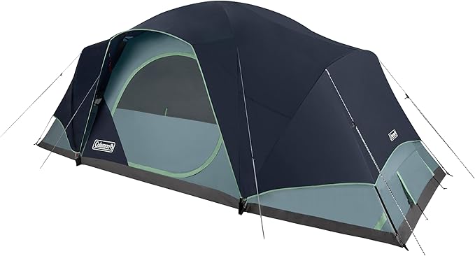 Coleman Skydome XL Large Family Tent Weatherproof 8/12 Person Tent Sets Up in 5 Mins Rainfly & Carry Bag Included Made of PFAS-Free Materials