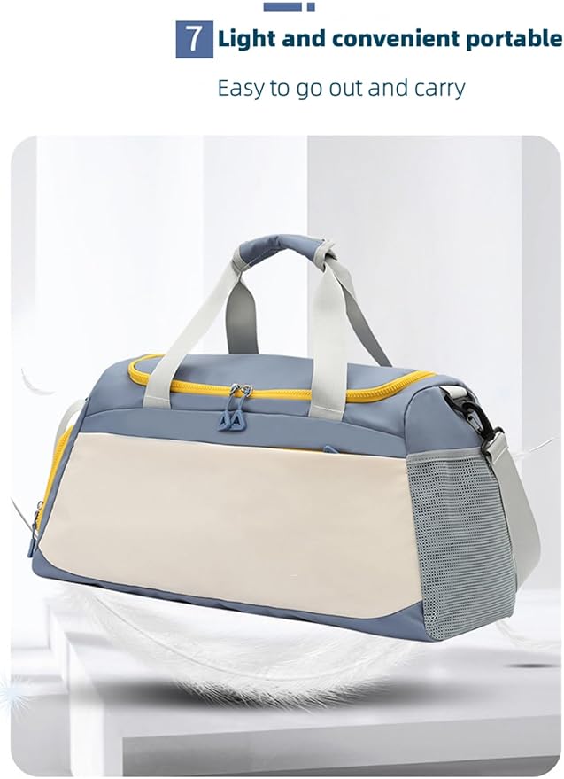 Male/Female Universal Gym Bag,Waterproof Sports Handbag,Dry Wet Separate Weekender Travel Duffel Bag with Shoes Compartment,for Swimming,Yoga,Gym,Travel,Exercise etc. (Pink)