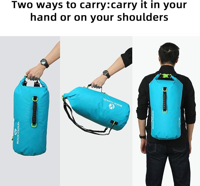 ROCK CLOUD Dry Bag Waterproof 20L Dry Sack for Kayaking Rafting Boating Beach Surfing Swimming Canoe Camping Hiking Fishing Ski