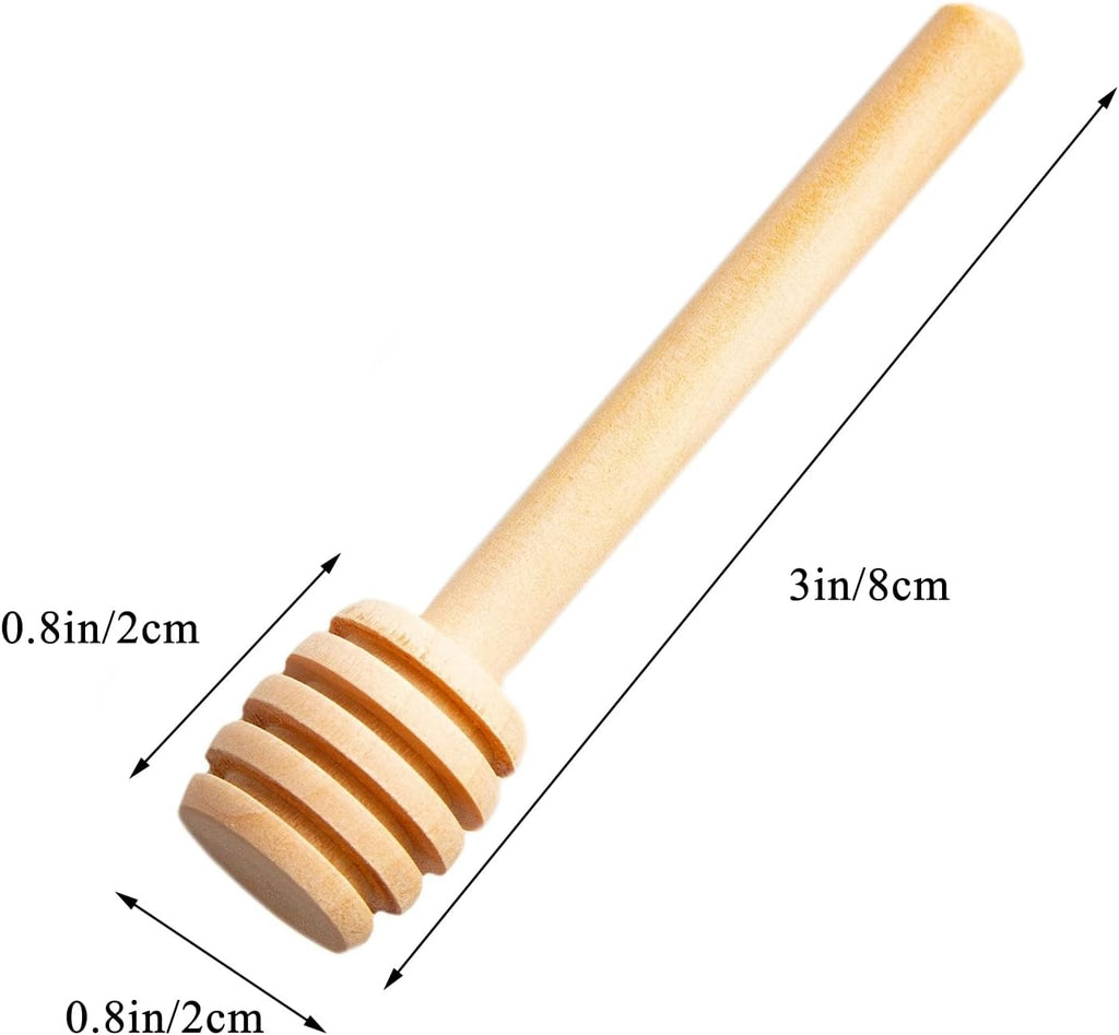 70 PCS Honey Dipper Stick,3 inch Mini Honey Dippers, Wooden Honey Dipper Stick,Honey Stirrer Honey Wand for honey Collecting Dispensing Drizzling Jar Portable and Wedding Party