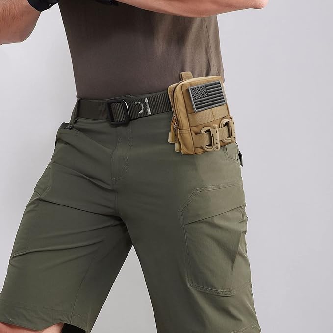 2 Pack Molle Pouches - Tactical Compact Water-Resistant EDC Pouch Bag Small Utility Pouch