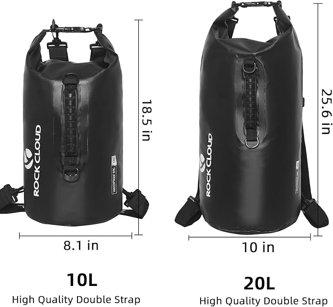 ROCK CLOUD Dry Bag Waterproof 20L Dry Sack for Kayaking Rafting Boating Beach Surfing Swimming Canoe Camping Hiking Fishing Ski