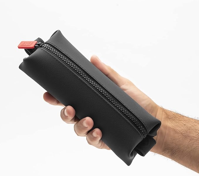 TOOLETRIES The Koby Mini Dopp Kit - Silicone Toiletry Organizer, Bathroom Travel Bag - Features Heavy-Duty Zipper, Leak Resistance, Easy to Clean - Charcoal