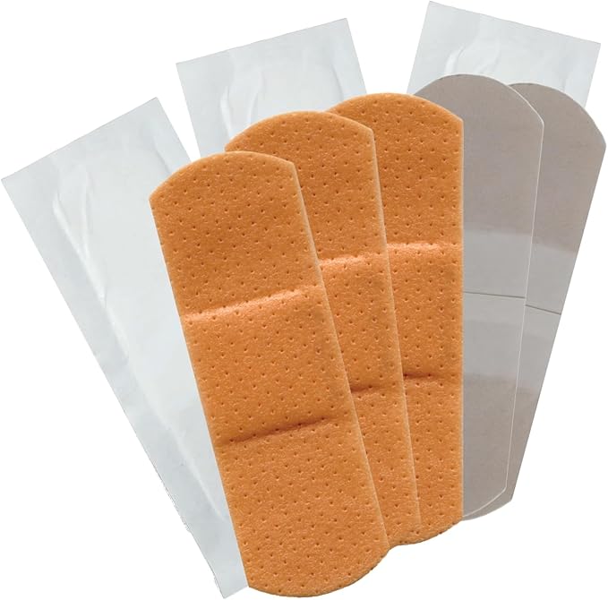200 Sheer Plastic Flexible Adhesive Bandages with Non-Stick Pad - Strong Sterile 1’’x3’’ Bandage for Wound Care for First Aid Kits - Latex Free Long Lasting Dressing for Cuts and Abrasions (2x100)