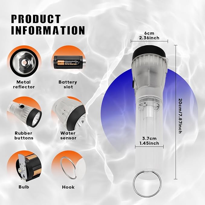 5 in 1 Camp Lamp Emergency Flashlight Outdoor Water Sensor Survival Gear and Supplies Tent Light Camping Essentials for Hurricane,Hiking,Outdoor Walking, Emergency,Storms and Outages Lamp