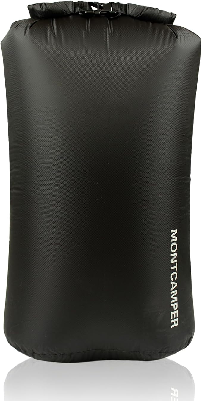 30D Nylon Waterproof Dry Bag-Extra Large Waterproof Storage Sack with Roll Top Closure-Suitable for Long Hiking, Camping, Kayaking and Beach-Float on Water(35L/Black)