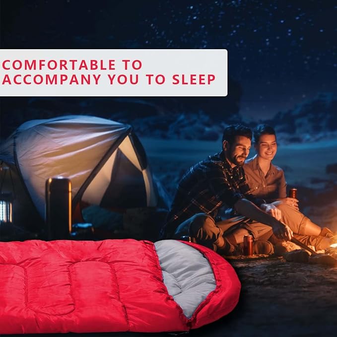 OBTANIM Camping Sleeping Bags Portable Waterproof Sleeping Bag for Adults Kids 4 Seasons Winter, Fall, Spring, Summer Backpacking Hiking Camping Mountaineering Indoor Outdoor Use