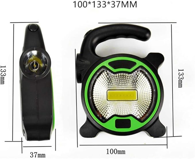 BESPORTBLE 2pcs COB LED Portable Spotlight Searchlight Outdoor Camping Light Mini Lantern Handheld Work Light Flashlight for Camping Lawn Without Battery (Green)