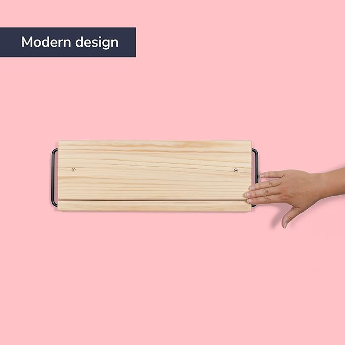 Wall Mounted Shoe Rack - A Wooden, Modern, Slim, and Small Shoe Storage Solution for Shoes and Boots in Narrow Spaces, entryways, or hallways. (20-in-Wide, Pack of 2)