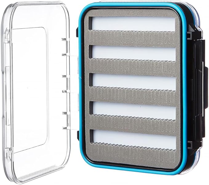 Fly Box for Fly Fishing Waterproof Double Clear Fly Fishing Tackle Box Jig Lure Storage Box