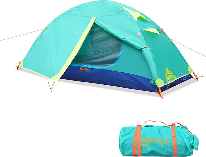 Himalaya 1/2 Person Camping Tent, 4 Season Tent Backpacking Winter Tent Waterproof Windproof Lightweight Portable PU5000 for Outdoor Camping Cold Weather Hiking Mountaineering