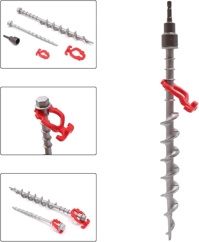 Ground Anchors Non-Rust Cast Aluminum Tent Stakes Heavy Duty Metal Tent Stakes Pegs Ideal for Securing Animals, Tents, Canopies, Sheds, Car Ports, Swing Sets Outdoors