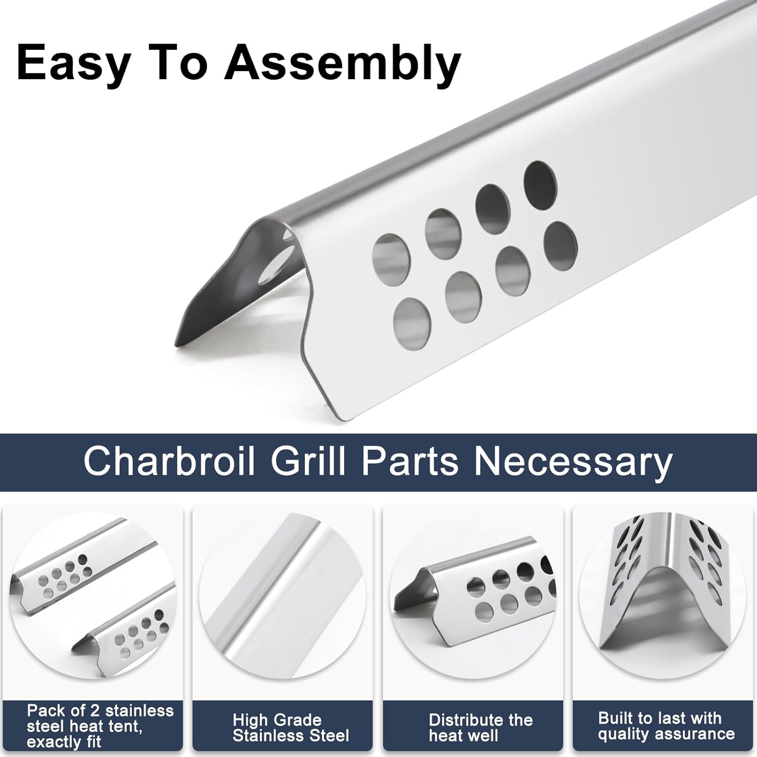 Criditpid Grill Replacement Parts for Charbroil 463242716 463257520 463242715 463276016, Burners, Heat Plate, Crossover Tubes, Ignitors, Cooking Grates & Emitter Plates for Charbroil Commercial Grill