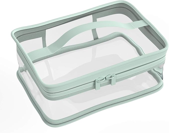 Makeup Bag Zipper Waterproof Portable Travel Storage Pouch 2 Pcs