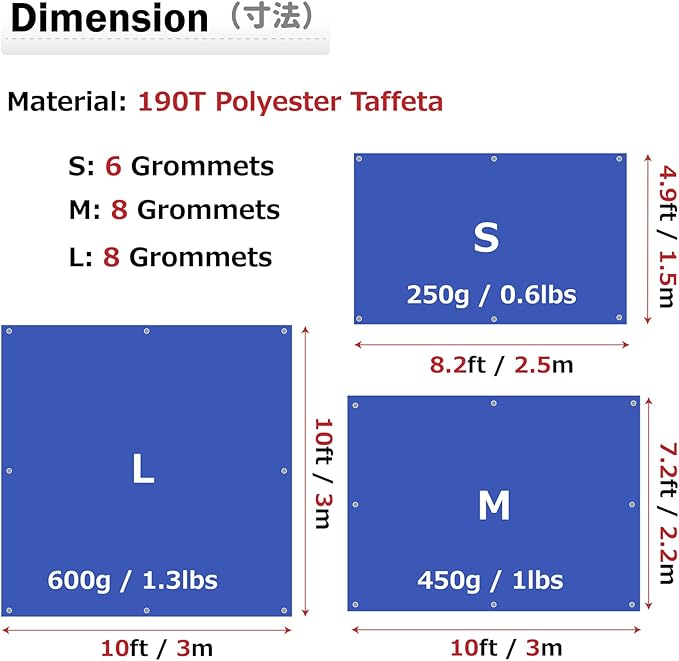 Azarxis Waterproof Camping Tent Tarp Hammock Rain Fly Footprint Ground Cloth Shelter Sunshade Beach Picnic Blanket Mat for Outdoor Camping Park Lawn