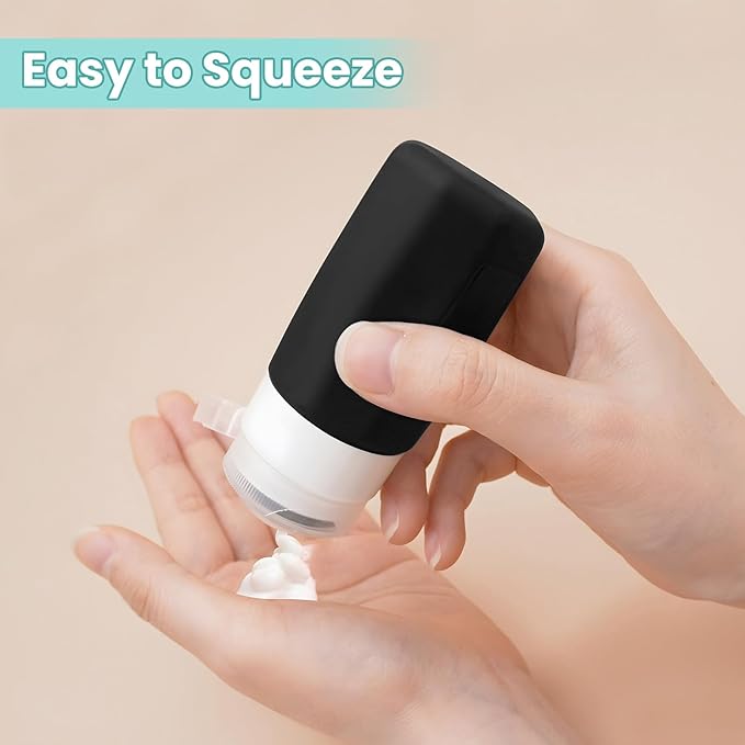 2 oz Travel Bottles, Small Size Containers, TSA Approved Silicone Toiletries Bottles, Shampoo and Conditioner Travel Kit for Women (Blue)