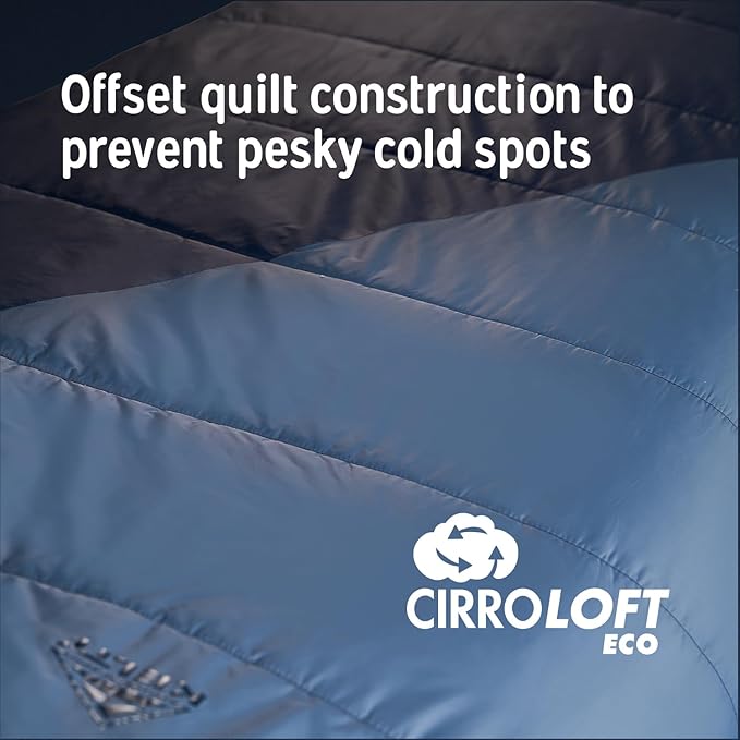 Kelty Cosmic Synthetic Fill 20 Degree Backpacking Sleeping Bag – Compression Straps, Stuff Sack Included