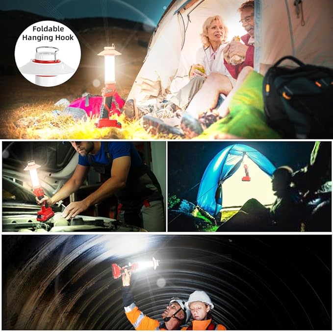 8W 800LM Lantern Replacement for Craftsman V20 Li-ion Battery Outdoor Portable Camping Lantern with Hook, USB Output, Emergency Light, Perfect for Camping, Hiking, and Outdoor Activities(Tool Only)