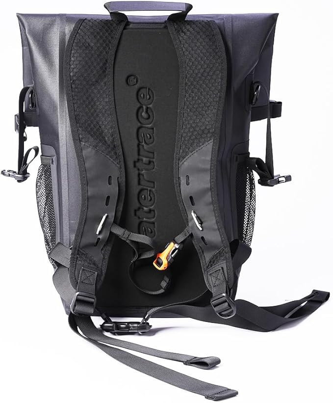 Waterproof Dry Bag for Kayaking, Surfing, Canyoning, Trekking, Camping, Water Sports, Rainproof (Black gray, 25)