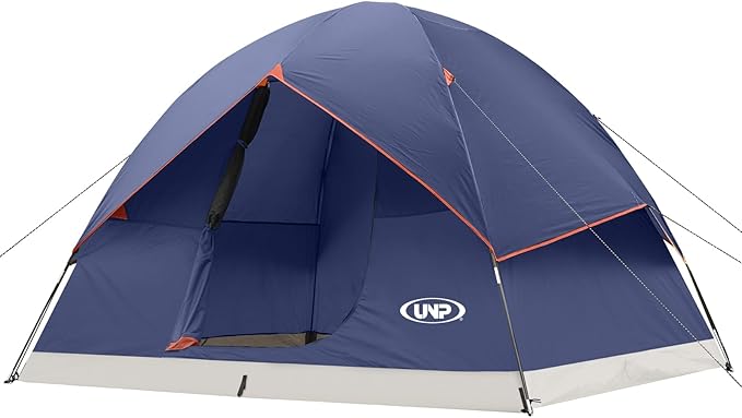 UNP Camping Tent 2/3/4/6 Person Dome Tent, Easy to Set Up for Camping, Lightweight Camping Tent, Portable Camping Tent for Outdoor and Backpacking Beaches