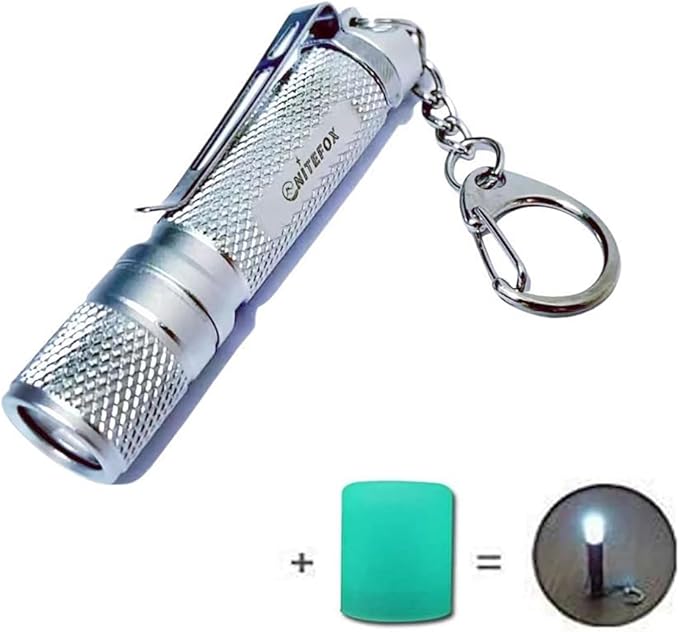 Mini Keychain Flashlight AAA Small Bright Pocket Light 150 Lumens 3 Modes Multipurpose Hatlight Camplight Tablelight for Everyday EDC Reading Walk Emergency Parents Kids Gift