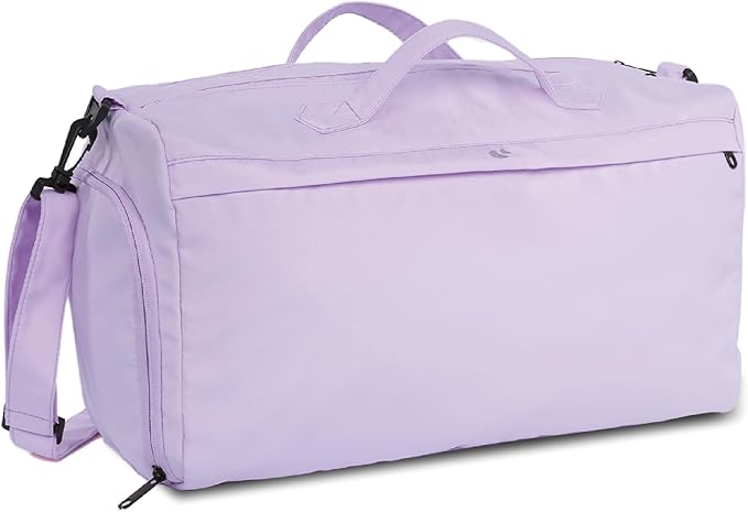 Sports fitness Gym Bag for Women, Yoga Swim Workout Travel Duffel Overnight Shoulder Bags with Shoe Compartment and Wet Pocket Ladies Weekend Carry on Luggage Dance College Purple