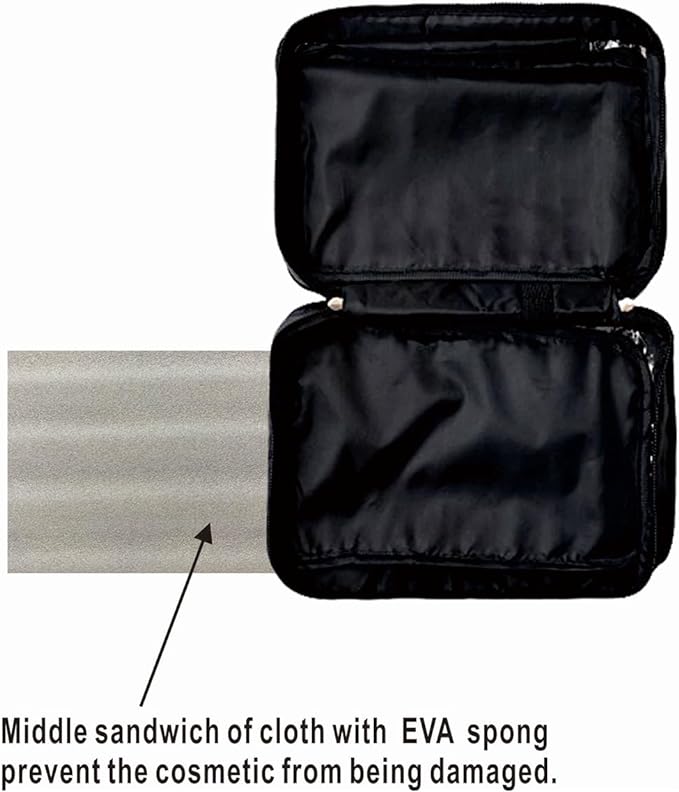 All-Purpose Household Travel Organizer Accessory Toiletry Cosmetics Makeup Hanging Shaving kit Bag-Black