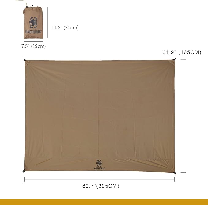 OneTigris Waterproof Tent Footprint, 81" x 65"