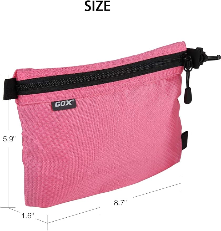 GOX Small Toiletry Bag for Men Bulk Cosmetic Bag Dopp Kit Carry On Zipper Pouch Organization Nylon Small Packing Sack Waterproof