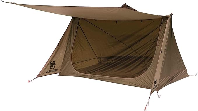 OneTigris Backwoods Bungalow Bushcraft Shelter 2.0, Ultralight Backpacking Tent with with Porch for Camping Hiking Backpacking Motorcycle Kayak Bushcrafters