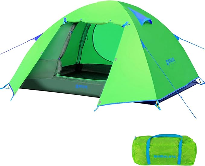 Himalaya 4 Person Camping Tent, Backpacking Tent Waterproof Windproof Lightweight Portable Easy Setup Double Layer for Outdoor Camping Hiking Mountaineering Travel