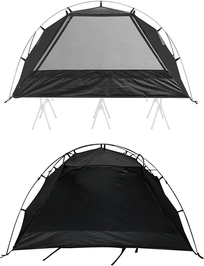TENPLAY 1-Person Cot Tent Flysheet,Must be Used with Matching Inner Tent, Lightweight,Waterproof, Sun Protection,Nylon, Easy Setup,Expandable Rainfly for Camping, Hiking, Backpacking, Picnics