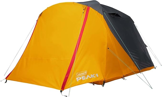 Coleman PEAK1 Premium Backpacking Tent, Waterproof Fabric with 2,000mm Waterhead Rating can Withstand Winds up to 45 MPH; Wide Door, Star View Window, & Footprint Included, 1/2/3/4/6 Person Tent