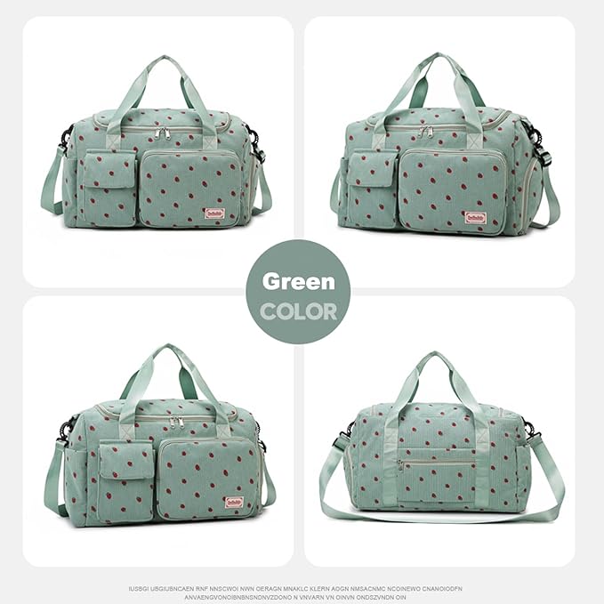 Small Gym Bag for Women, Travel Duffle Bag Carry On Weekender Bag with Shoe Compartment