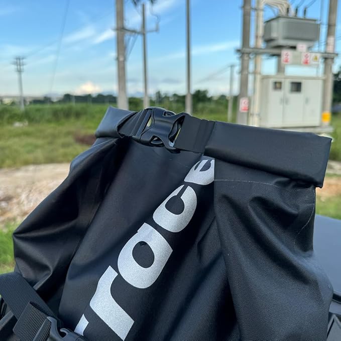 Waterproof Dry Bag for Kayaking, Surfing, Canyoning, Trekking, Camping, Water Sports, Rainproof (Black gray, 35)