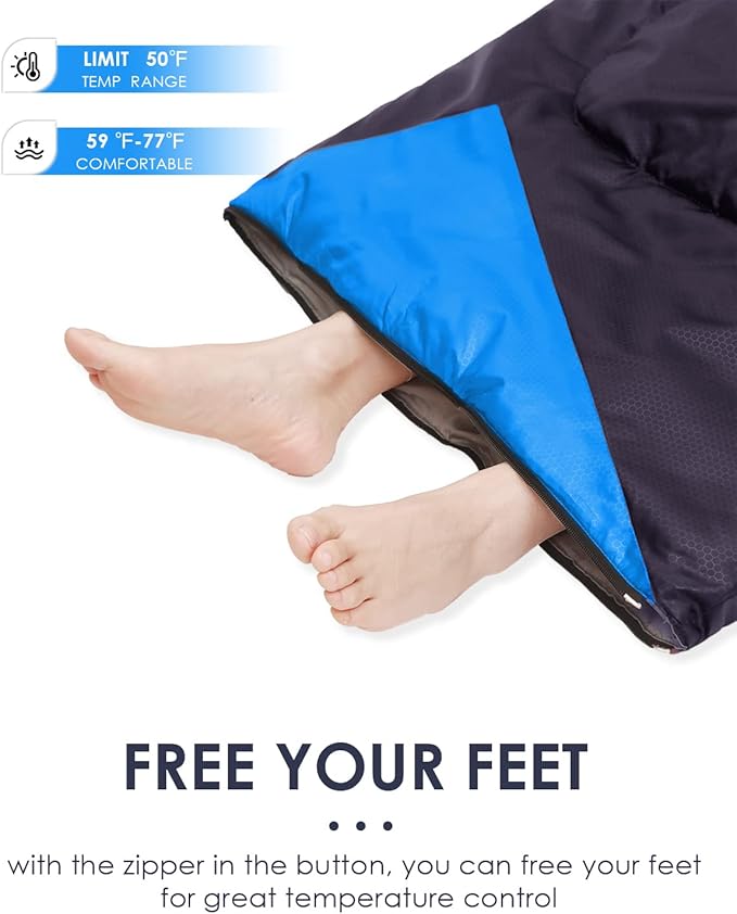 Sleeping Bags for Adults Backpacking Lightweight Waterproof- Cold Weather Sleeping Bag for Girls Boys Mens for Warm Camping Hiking Outdoor Travel Hunting with Compression Bags