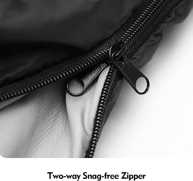 Double Sleeping Bag for Adults Men Women, XL Queen Size Two Person Sleeping Bag for All Season Camping Hiking Backpacking 2 Person Sleeping Bags for Cold Weather & Warm