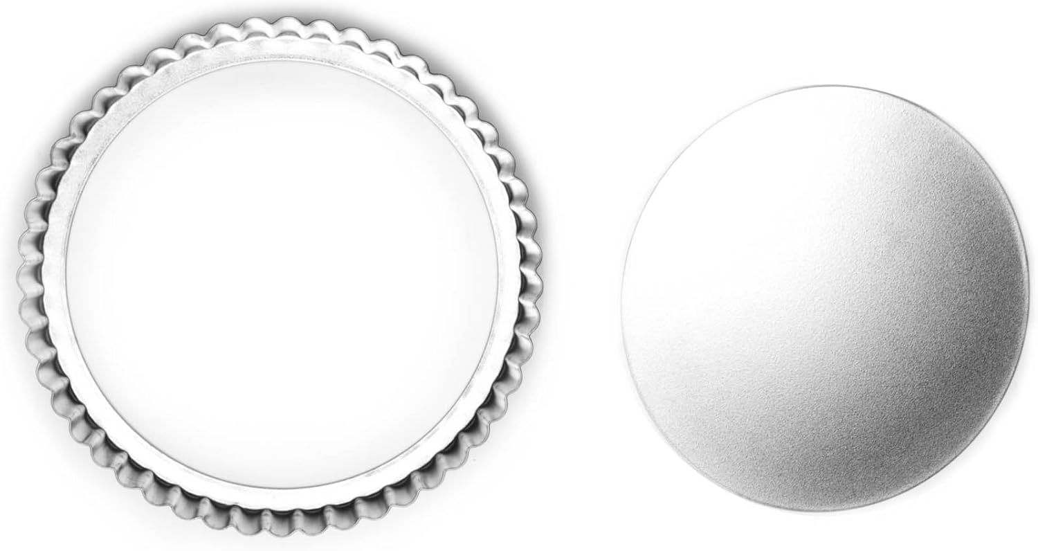 Fox Run Round Tartlet/Quiche Pan with Removable Bottom, Tin-Plated Steel, 8-Inch
