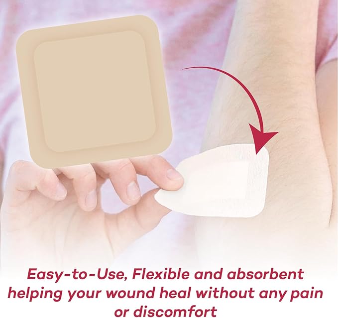 Dealmed Hydrocolloid Dressings – 4” x 4” Extra Thin Hydrocolloid Bandages, Wound Care Products for First Aid Kits, Box of 10, 24 Per Case and Individually Packed