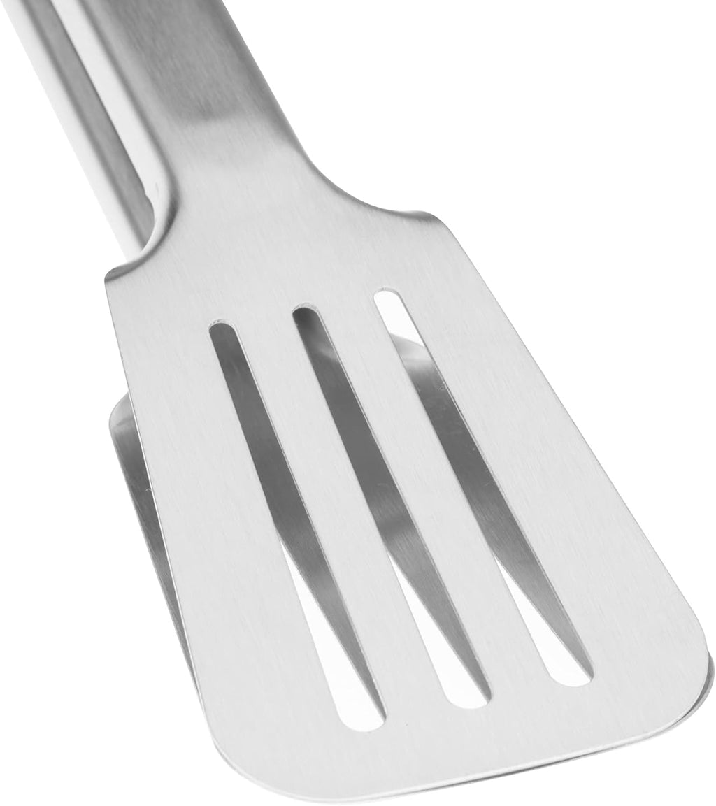 Premium 304 Stainless Steel Barbecue Turners, Heavy Duty Non-Stick BBQ Cooking Kitchen Tongs, 9" and 12" Green